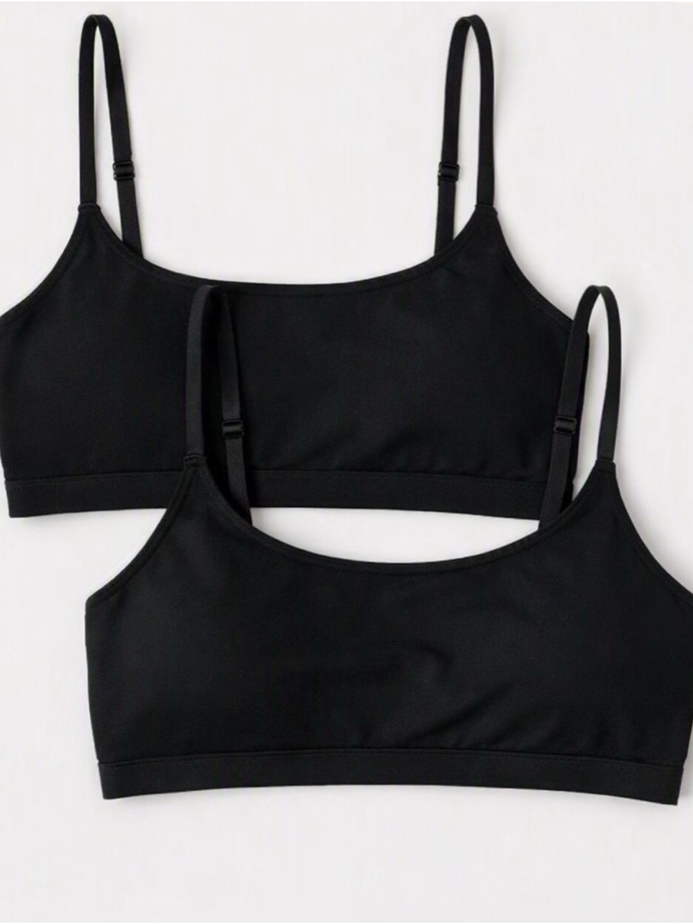 Quince Black Seamless Bralette Duo Small